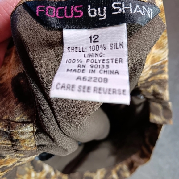 Vintage Leopard Print Skirt Women's 12 100% Silk Tiered Animal Print - Picture 5 of 9